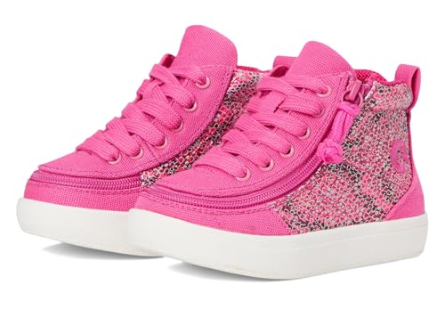 BILLY Footwear Kids Classic DR High II High Tops für Kleinkinder - Obermaterial aus Segeltuch - Schnürverschluss - TPR-Laufsohle, Fuchsia Snake, 3 Little Kid von BILLY Footwear