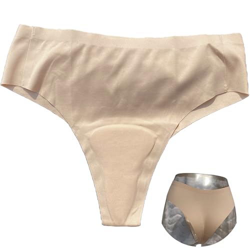 BIMEI Avoid Camel Toe Concealer Panty Invisible Guard für Frauen Unterwäsche 241, Beigefarbener Tanga, M von BIMEI