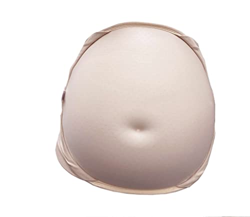 BIMEI Nahtloser Bund mit Schwammbauch für einfache Verwendung gefälschte schwangere Bauch Film Requisiten TV-Serie Requisiten Spoof-Kostüm Cosplay, beige, L For 8-10mo von BIMEI