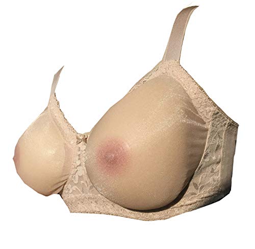 Transparenter Taschen-BH für Silikonbrüste Crossdress8585 - Beige - 105B von BIMEI