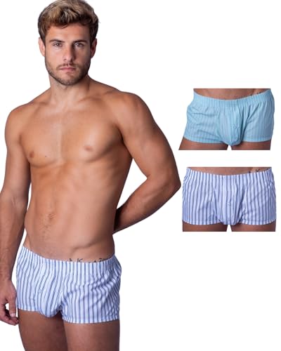 BIMONI Premium Soft Baumwolle Herren Low Rise Sexy Boxer Brief Unterhose Boxershorts Trunk Männer Hipster Unterwäsche von BIMONI