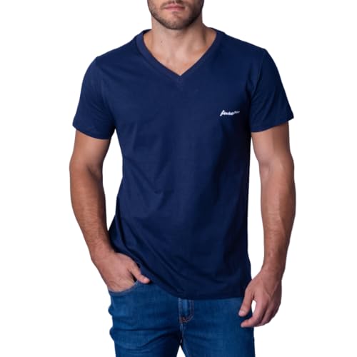 Fuse360 T-Shirt V-Ausschnitt Casual Einfarbig Classic Bekleidung Herren Unterhemd von BIMONI