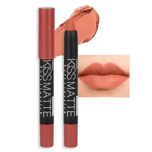 Lip Gloss Set, Long Lasting and Smooth Lip Gloss Matter Lipstick der neuesten Generation für Make-up-Kollektion, samtiger Lippenstift Wasserdicht (19#) von BINGBRUSH