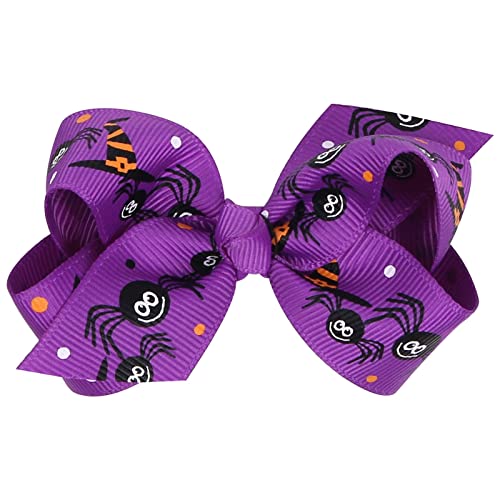 Halloween Bow Knot Hair Pins Halloween Hair Bows Clip Colorful Clip Cute Bowknot Clip Haarschmuck for Mädchen Babys Kleinkinder Kinder Halloween Christmas Parties Short Hair Korean Haarstyling-Zubehör von BINGDONGA