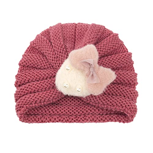 Kinder-Wolle-Stirnband-Zylinder for warme Herbst- und Winter-Haarband Solide Erdbeer-Stirnband-Hut Solide Erdbeer-Stirnband 5 und darunter Artikel for Mädchen Haarstyling-Zubehör (Color : R-a, Size von BINGDONGA