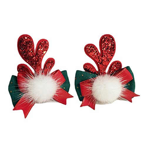 Neue Weihnachtselch-Ohr-Haar-Klipp-Frauen-weiße Kugel-Haarnadel-Weihnachtsfest-Geschenke Headwear for Kinderspangen Cosplay Haarnadel von BINGDONGA