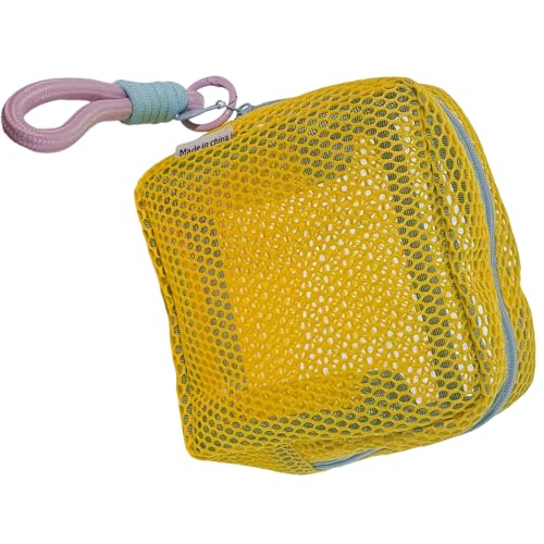 BINGGA Dopamines Kulturbeutel, Kosmetik-Organizer für Reisen oder den täglichen Gebrauch, weiche Textur, mit Reißverschluss, Make-up-Tasche mit Griff, gelb von BINGGA