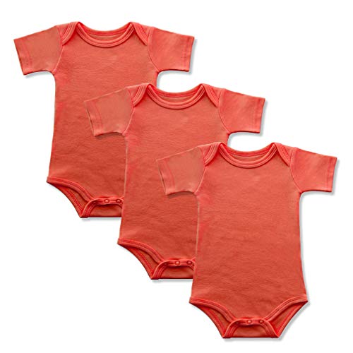 BINIDUCKLING Baby Jungen Body Kurzarm 3-Pack Orange 18 Monate von BINIDUCKLING