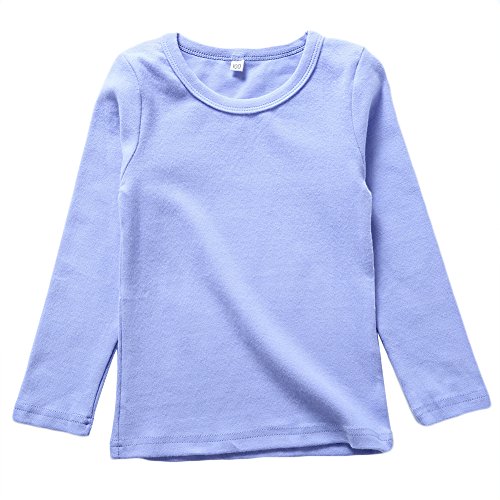 BINIDUCKLING Kids Basic Top Mädchen Jungen Langarm-T-Shirt von BINIDUCKLING