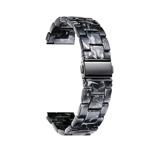 BINLUN Harz Uhrenarmband für Damen Herren 12mm 14mm 16mm 18mm 20mm 22mm,Ersatz Uhrenarmbänder Faltschließe Schnellverschluss für Smartwatch,14 Farben Licht Mode Hautfreundliche Armband in 3 Schnallen von BINLUN