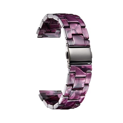 BINLUN Harz Uhrenarmband für Damen Herren 12mm 14mm 16mm 18mm 20mm 22mm,Ersatz Uhrenarmbänder Faltschließe Schnellverschluss für Smartwatch,14 Farben Licht Mode Hautfreundliche Armband in 3 Schnallen von BINLUN