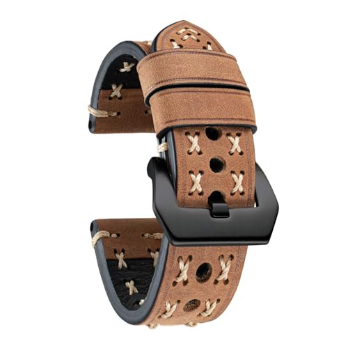 BINLUN Lederarmband Uhrenarmband 20mm 22mm 24mm 26mm Uhrenarmbänder für Herren Damen Smartwatch Armband 20mm 22mm 24mm X-Form Uhrband Schnellverschluss Ersatzarmbänder Boho Handgefertigt Watch Armband BINLUN Lederarmband Uhrenarmband 20mm 22mm 24mm 26mm Uhrenarmbänder für Herren Damen Smartwatch Armband 20mm 22mm 24mm X-Form Uhrband Schnellverschluss Ersatzarmbänder Boho Handgefertigt Watch Armband von BINLUN