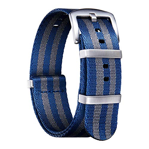 BINLUN Nylon Uhrenarmbänder Dick G10 Premium Ballistic Multicolor Ersatzuhrenarmbänder mit Schwarz/Silbe Edelstahlschnalle für Männer Frauen 18mm 20mm 22mm 24mm (Upgrade Design Version) von BINLUN