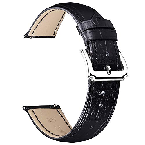 BINLUN Leder Uhrenarmband Schnellwechsel-Lederarmband Ersatz für Herren Damen 10mm, 12mm, 14mm, 15mm, 16mm, 17mm, 18mm, 19mm, 20mm, 21mm, 22mm, 23mm mit 12 Farben von BINLUN