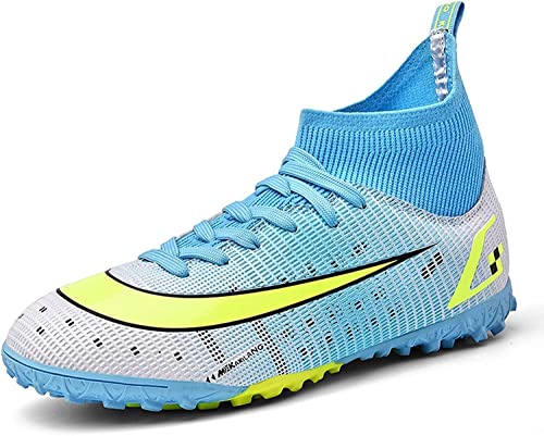 BINQER Herren-Fußballschuhe, Jugend-Fußballschuhe, professionelle Sport-Trainingsschuhe, Outdoor-Sportschuhe Fußballausrüstung (Color : Blue2, Size : 42 EU) von BINQER