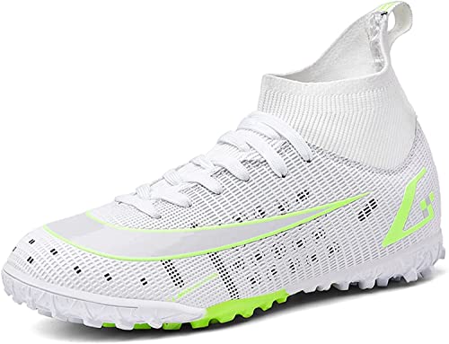 BINQER Herren-Fußballschuhe, Jugend-Fußballschuhe, professionelle Sport-Trainingsschuhe, Outdoor-Sportschuhe Fußballausrüstung (Color : White2, Size : 43 EU) von BINQER