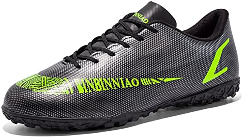 BINQER Jugend-Fußballschuhe, atmungsaktive Low-Top-Fußballschuhe for Herren, langlebig, for Erwachsene, Outdoor-Fußnägel, Fußball-Trainingsschuhe for Erwachsene, Unisex Fußballausrüstung(Color:Noir R, von BINQER