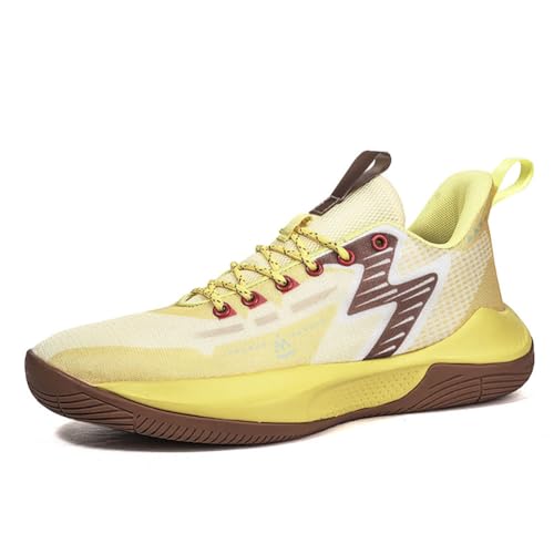BINQER rutschfeste Basketball-Trainingsschuhe for Herren(Yellow,38 EU) von BINQER