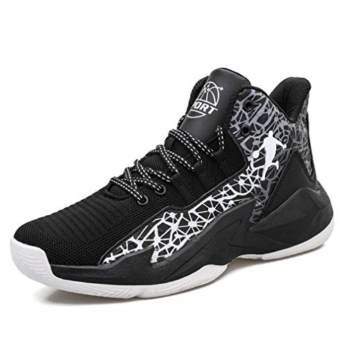 BINQI Herren Basketballschuhe High-Top leichte Stoßdämpfung rutschfeste atmungsaktive Outdoor-Sportschuhe Jungen Basketballschuhe Mädchen Indoor-Schuhe Sportschuhe von BINQI