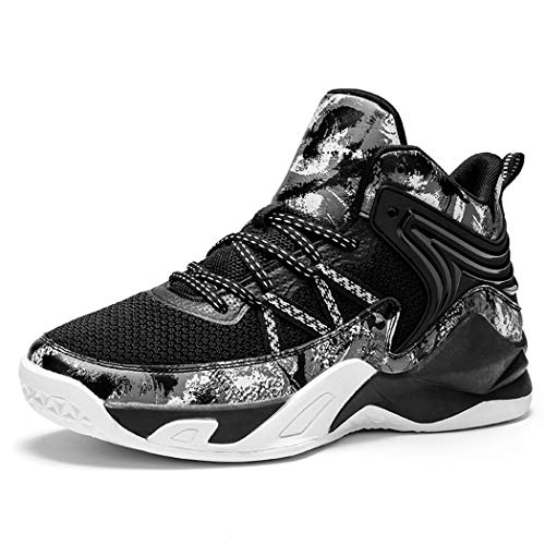 BINQI Herren Basketballschuhe High-Top leichte Stoßdämpfung rutschfeste atmungsaktive Outdoor-Sportschuhe Jungen Basketballschuhe Mädchen Indoor-Schuhe Sportschuhe von BINQI