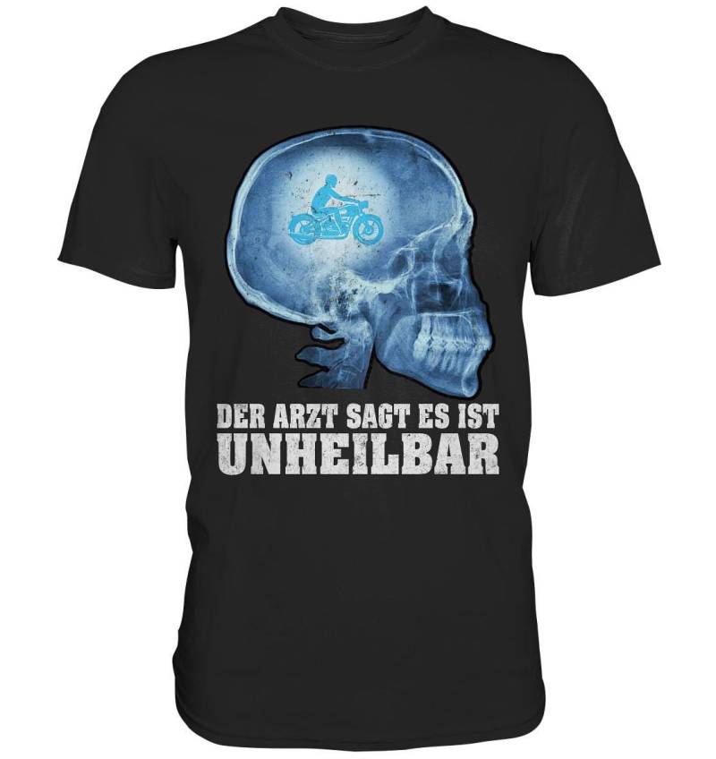 Der Arzt Sagt Es Ist Unheilbar T-Shirt | Xray Röntgenbild Design Biker Shirt Hobby Motorradfahrer Geschenkidee Motorrad von BINYAShop