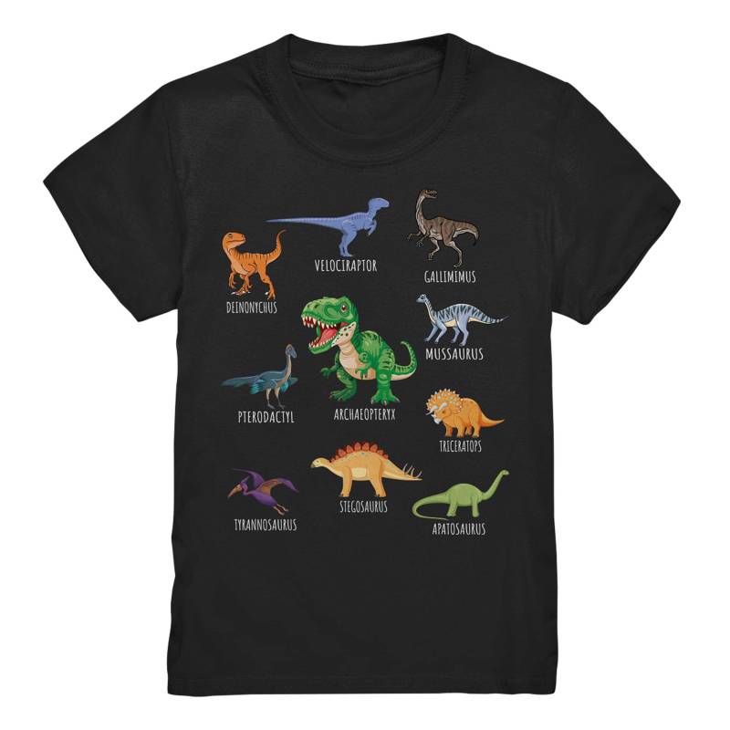 Dinosaurier-Arten T-Shirt Für Kinder | Dino Fans Geschenkidee Mit T-Rex Und Co Lustiges Shirt Geschenk Kleine Entdecker von BINYAShop