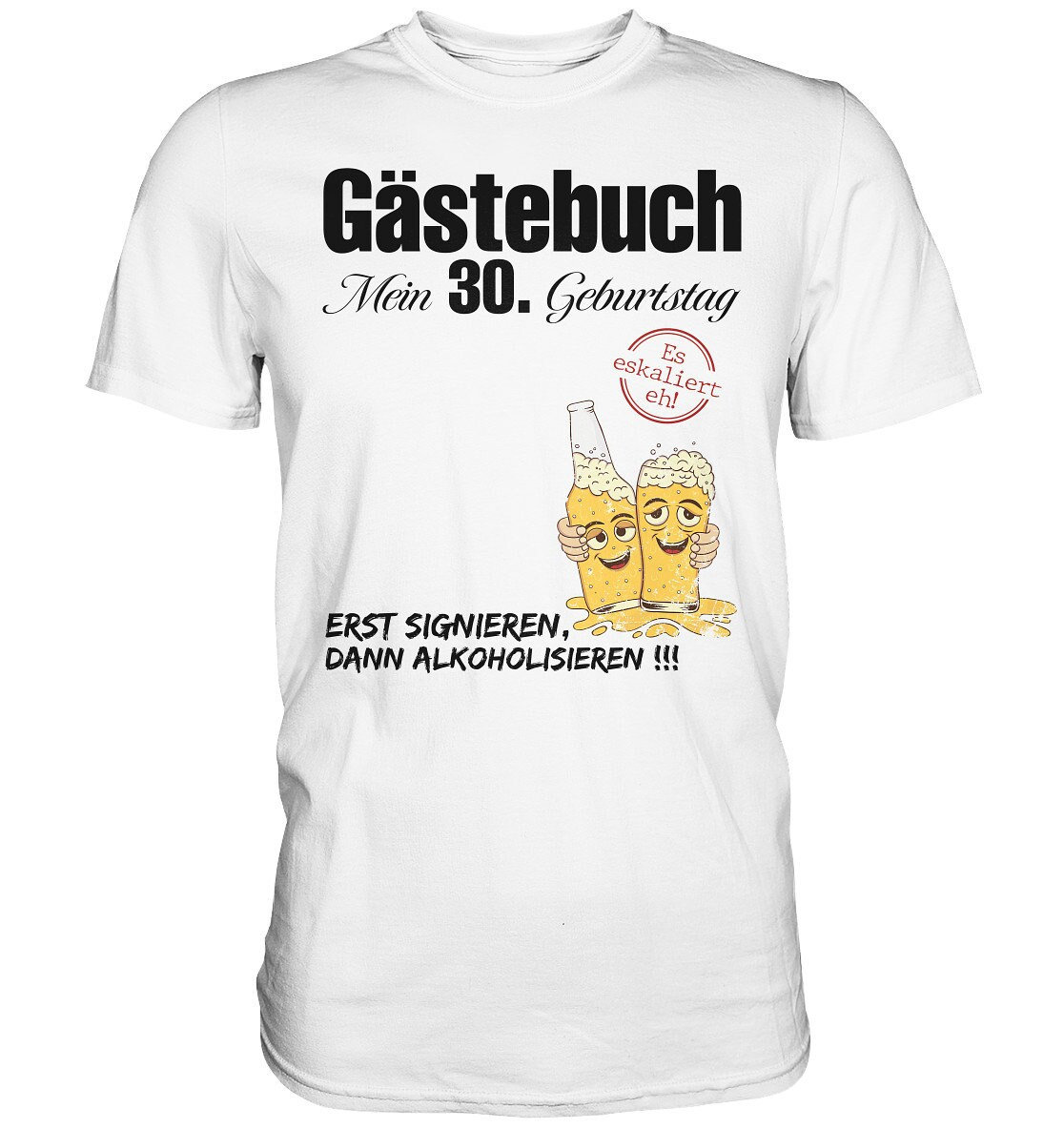 Gästebuch 30 Geburtstag Party Geschenk T-Shirt Herren Damen 30. Deko Lustige Geschenkidee - Premium Shirt Gästebuch 30 Geburtstag Party Geschenk T-Shirt Herren Damen 30. Deko Lustige Geschenkidee - Premium Shirt von BINYAShop
