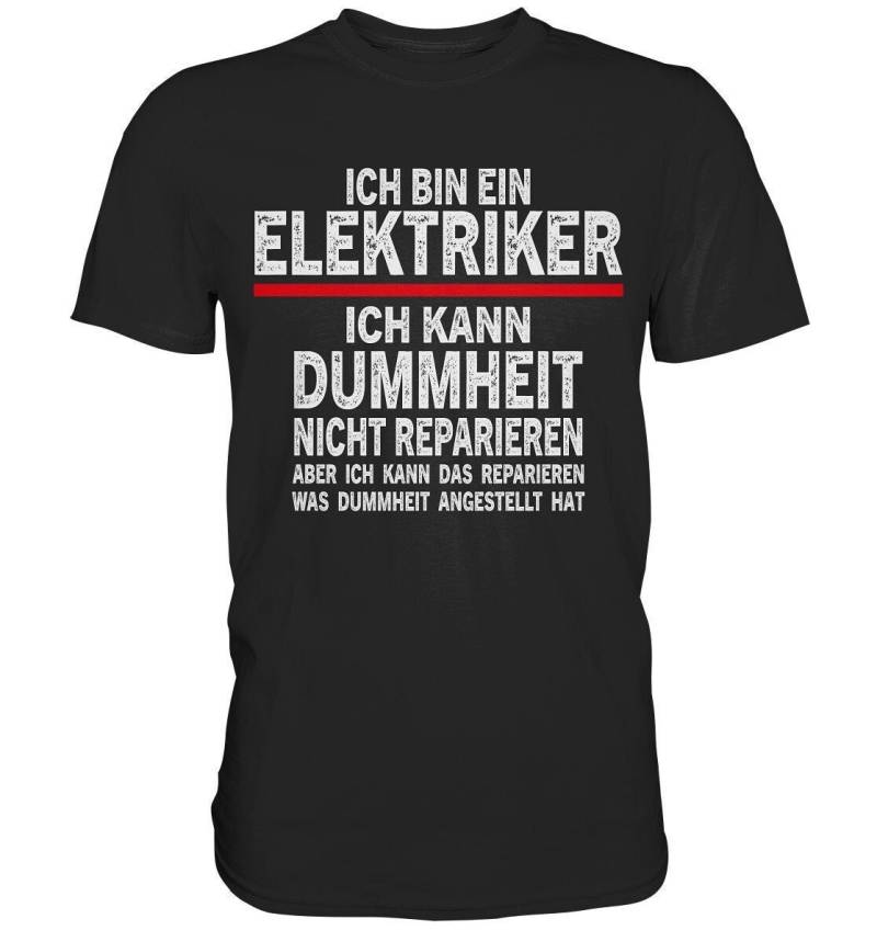 Herren Elektriker Fun T-Shirt | Lustiger Spruch Humor Geschenkidee - Premium Shirt von BINYAShop