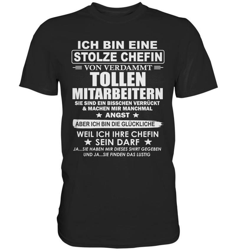 Ich Bin Eine Stolze Chefin Von Verdammt Tollen Mitarbeitern T-Shirt | Arbeit - Büro Lustige Geschenkidee von BINYAShop