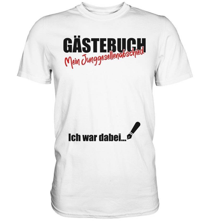 Jga Junggesellenabschied Party Gästebuch Unterschreiben Premium T-Shirt von BINYAShop