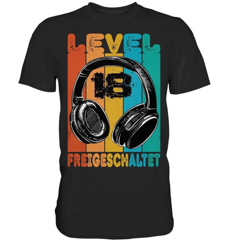 Level 18 Jahre Geburtstagsshirt Junge Mädchen Gamer Geburtstag Premium T-Shirt von BINYAShop