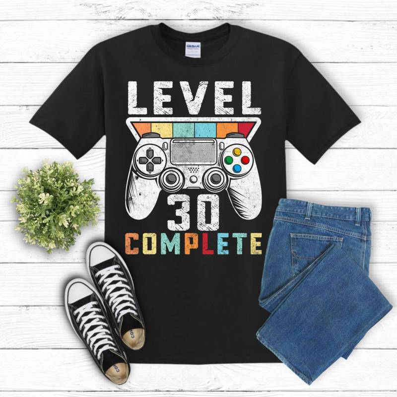 Level 30 Complete T Shirt | Geburtstag Gamer Gaming Geburtstagsgeschenk Lustiges Zocker Perfekt Für Fans von BINYAShop