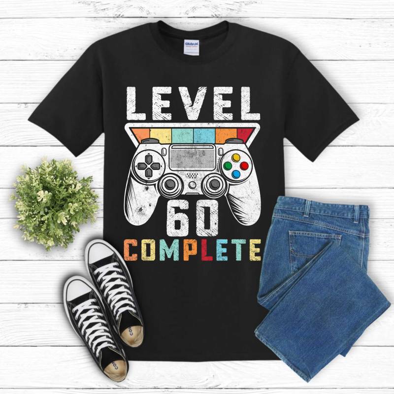Level 60 Complete T Shirt | Geburtstag Gamer Gaming Geburtstagsgeschenk Lustiges Zocker Perfekt Für Fans von BINYAShop