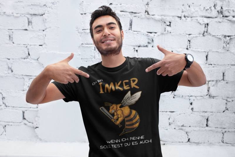 Lustiges Imker T-Shirt | Bienenzüchter Geschenkidee Honigwaben Imkerei Biene von BINYAShop