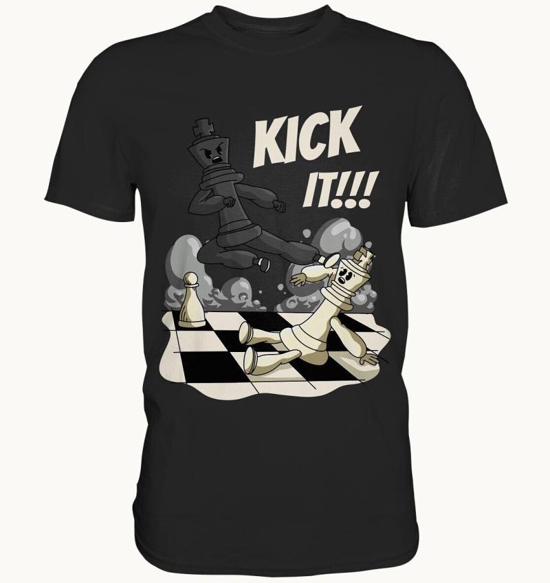Lustiges Schach T-Shirt | Kick It Chess Schachspieler Schachfiguren Geschenk von BINYAShop