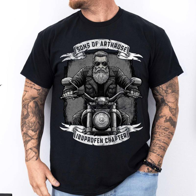 Sons Of Arthrose Shirt | Lustiger Biker Spruch Ibuprofen Chapter Motorradfahrer Tshirt Geschenk Für Ältere Männer Humor von BINYAShop