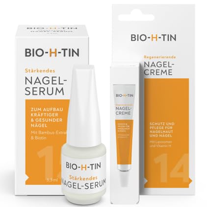 BIO-H-TIN stärkendes Nagel-Serum (3,3 ml) & Nagelcreme - Zum Aufbau kräftiger & gesunder Nägel in nur 4 Wochen von BIO-H-TIN
