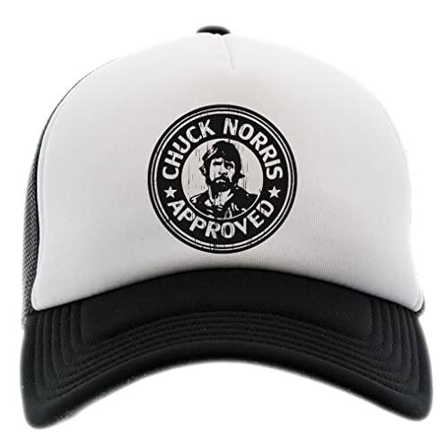 BIOCLOD Chuck Norris Approved Männer Frauen Unisex Baseball Kappe Schwarz Weiss Men Women Cap Black White von BIOCLOD