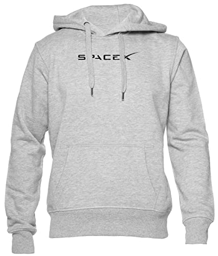 BIOCLOD SpaceX Männer Frauen Unisex Kapuzenpullover Grau Men Women Hoodie Grey S von BIOCLOD