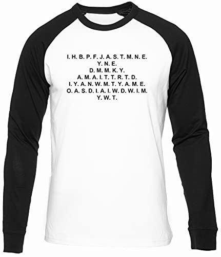 I Have Brought Peace Freedom Justice and Security Männer Frauen Unisex Baseball T-Shirt Weiß Schwarze Ärmel Rundhals Men Women White Round Neck M von BIOCLOD