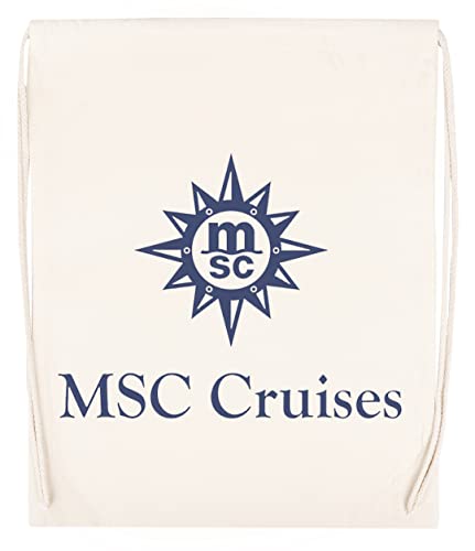 Luxury Cruises Wiederverwendbare Sporttasche aus Baumwolle in Beige Mit Kordelzug Drawstring Gym Bag von BIOCLOD