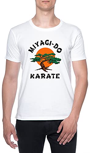 Miyagi Do Karate Bonsai Tree Männer T-Shirt Weiß Rundhals Men White Round Neck M von BIOCLOD
