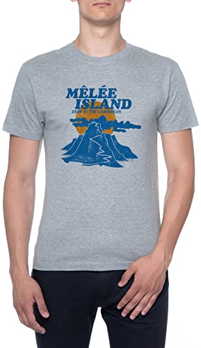 Monkey Island Männer T-Shirt Grau Rundhals Men Grey Round Neck von BIOCLOD