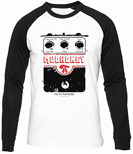 Mudhoney Electro Harmonix Männer Frauen Unisex Baseball T-Shirt Weiß Schwarze Ärmel Rundhals Men Women White Round Neck L von BIOCLOD