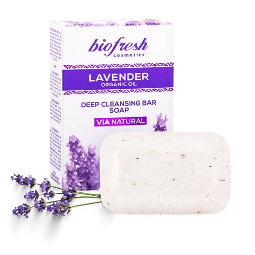 Biofresh cosmetics Via Natural Lavendel seife mit lavendelöl für den Körper - handseife , herren & damen seifen , reinigung , relaxing effect , skincare 100 gr von Biofresh