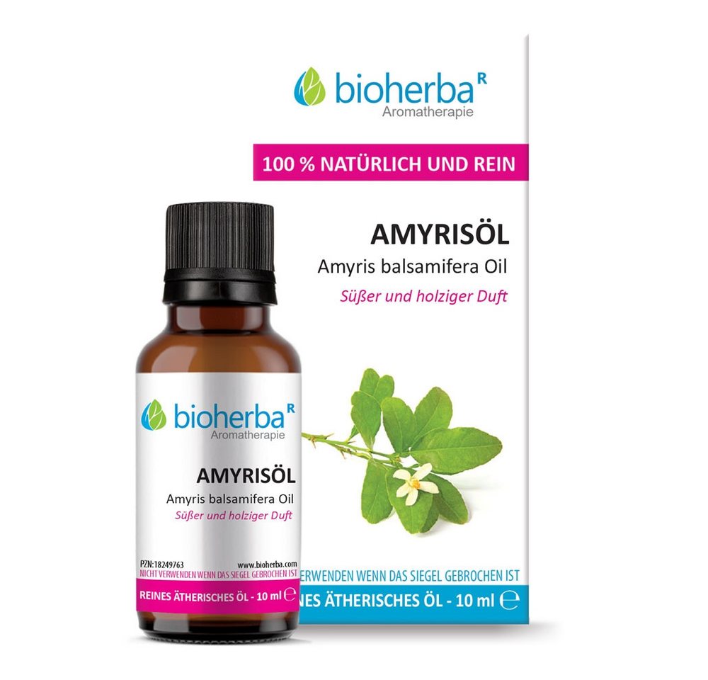 BIOHERBA R Pflege-Set Amyrisöl (Amyris) Reines ätherisches Öl 10 ml von BIOHERBA R