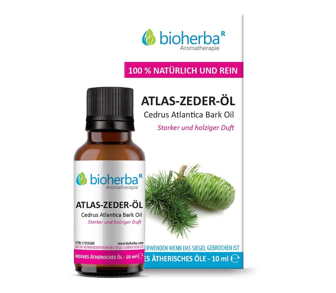 BIOHERBA R Pflege-Set Atlas-Zeder-Öl Bark Oil Reines ätherisches Öl 10 ml von BIOHERBA R