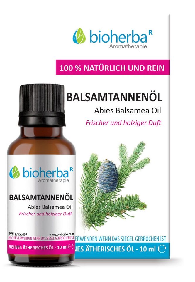 BIOHERBA R Pflege-Set Balsamtannenöl Reines ätherisches Öl 10 ml von BIOHERBA R