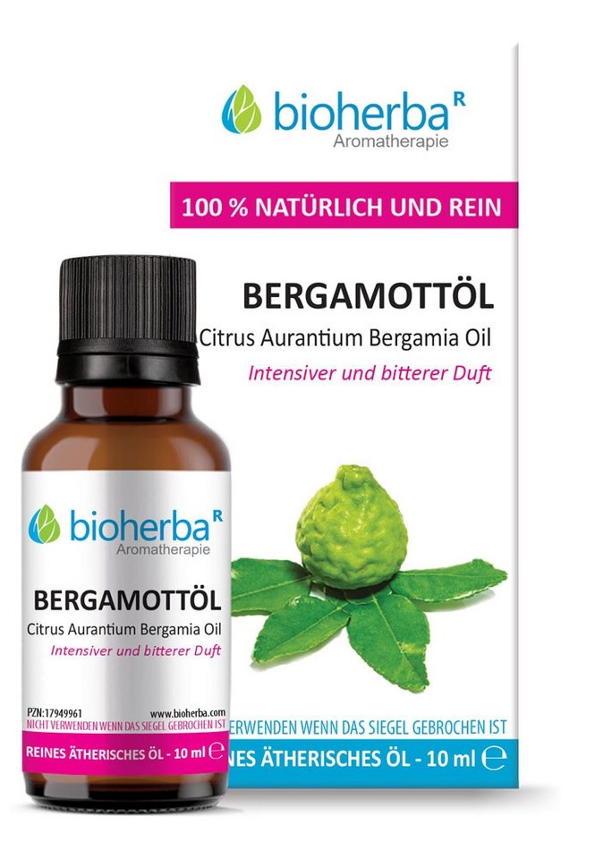 BIOHERBA R Pflege-Set Bergamottöl Reines ätherisches Öl 10 ml von BIOHERBA R