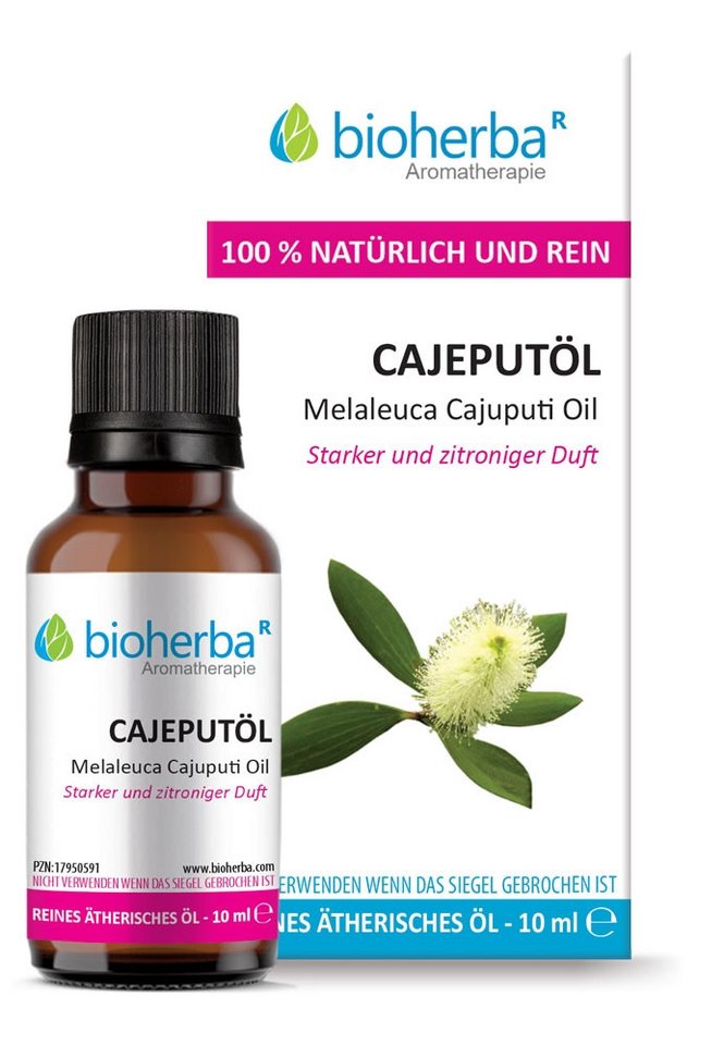 BIOHERBA R Pflege-Set Cajeputöl Melaleuca Cajuputi Oil Reines ätherisches Öl 10ml von BIOHERBA R